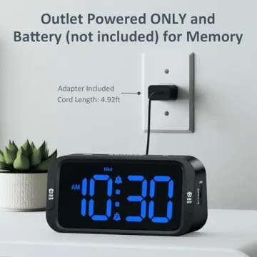 Compact Odokee Dual Alarm Clock with USB Charger