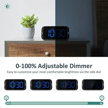 Compact Odokee Dual Alarm Clock with USB Charger