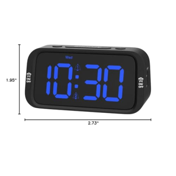 Compact Odokee Dual Alarm Clock with USB Charger