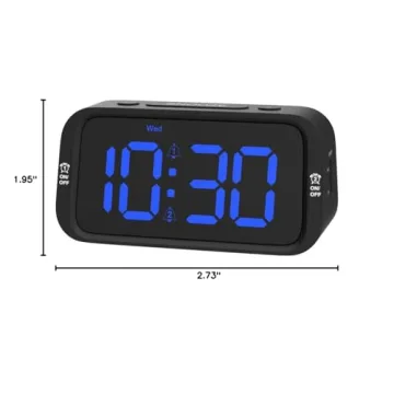Compact Odokee Dual Alarm Clock with USB Charger