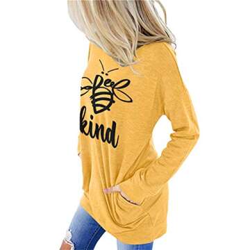 Angerella Yellow Kindness Teacher T Shirt with Pockets