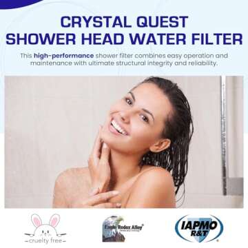 Crystal Quest Shower Filter without Shower Head - White - Advanced Multi Stage Filtration for Cleane...