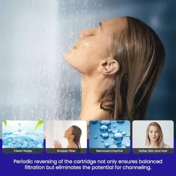 Crystal Quest Shower Filter without Shower Head - White - Advanced Multi Stage Filtration for Cleaner Water - Removes Chlorine, Heavy Metals - Promotes Healthier Skin, Softer Hair - Long-Lasting