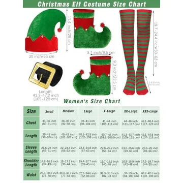 Enchanting SOMSOC Women Christmas Elf Costume Set