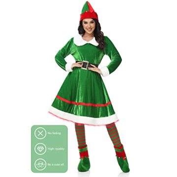 Enchanting SOMSOC Women Christmas Elf Costume Set