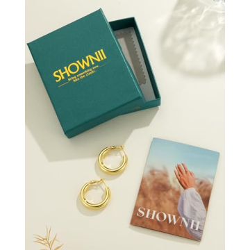 Chunky Gold Hoop Earrings for Women - Hypoallergenic Elegance