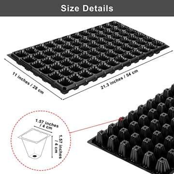 Elcoho 15 Pack Seed Starter Trays 72 Cells Seedling Trays Kit with 1080 Cells Plant Nursery Pots Pla...