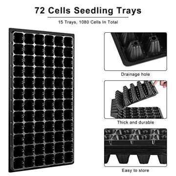 Elcoho 72 Cells Seed Starter Trays for Gardening Enthusiasts