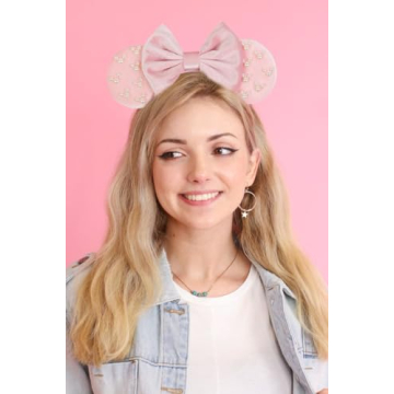 Adorable WOVOWOVO Pearl Mouse Ears for Magical Moments