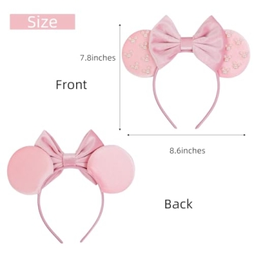 Adorable WOVOWOVO Pearl Mouse Ears for Magical Moments