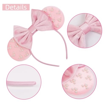 Adorable WOVOWOVO Pearl Mouse Ears for Magical Moments