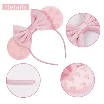 Adorable WOVOWOVO Pearl Mouse Ears for Magical Moments