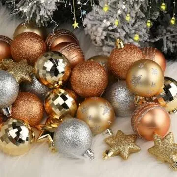 Elegant 35ct Matte Christmas Ball Ornaments Set for Tree