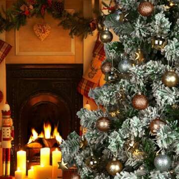 35ct 1.96"/50mm Christmas Ball Ornaments, NEVSETPO Matte Christmas Ornament Vintage Ball Ornaments for Tree Ornament Shatterproof Ball Ornaments Hanging Balls for Xmas Holiday, Matte Rose Champagne