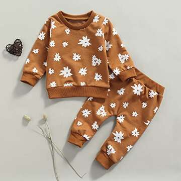Newborn Infant Baby Girl Clothes Set Long Sleeve Sweatshirts Tops Pants Outfits Clothing Gifts
