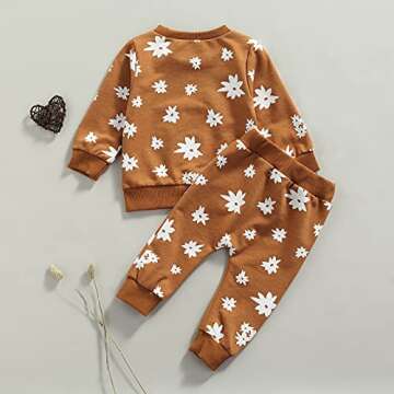 Newborn Infant Baby Girl Clothes Set Long Sleeve Sweatshirts Tops Pants Outfits Clothing Gifts