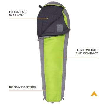 TETON Sports Trailhead, 20 Degree Sleeping Bag; Lightweight, Warm Mummy Sleeping Bag, Camping, Backpacking, Hiking