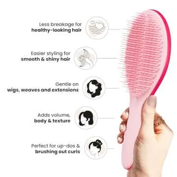 Tangle Teezer The Ultimate Styler Hair Styling Brush for Dry Styling, Maintains, Blends & Adds Volume, Texture & Shine, Sweet Pink