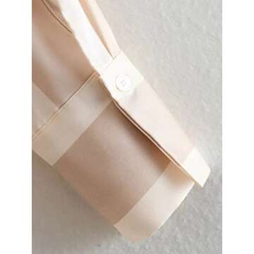 Silky Pinstripe Satin Blouse for Women