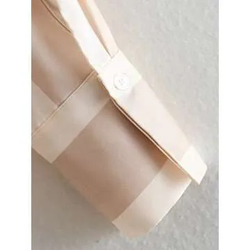 Silky Pinstripe Satin Blouse for Women