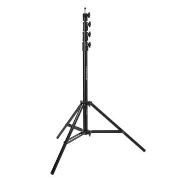 Flashpoint Pro Air-Cushioned Heavy-Duty Light Stand (Black, 9.5')