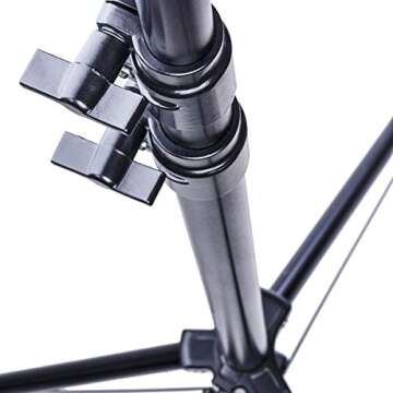 Flashpoint Pro Air-Cushioned Heavy-Duty Light Stand (Black, 9.5')