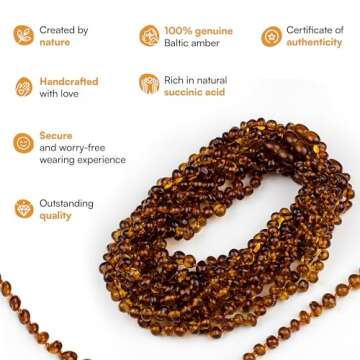 Baltic Amber Necklace - Authentic Teething Relief for Kids