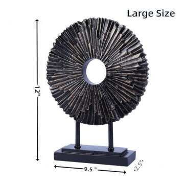 CECKQUE Minimalist Round Statue Above Cabinet Decor Kitchen, Modern Decorative Sculpture Home Decora...