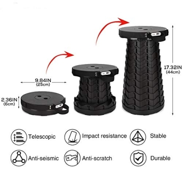 Hesanzol Portable Telescopic Stool with Charger
