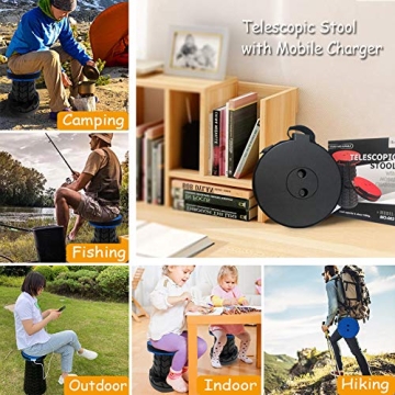 Hesanzol Portable Telescopic Stool with Charger