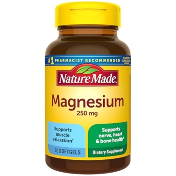 Nature Made Magnesium 250 mg Softgels - Essential Heart, Bone, and Nerve Support
