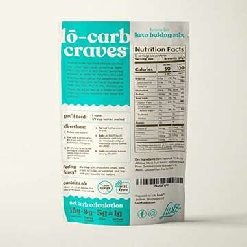 Livlo Keto Brownie Baking Mix - Just 1g Net Carb - Sugar & Gluten Free Keto Desserts, Sweets & Treat...