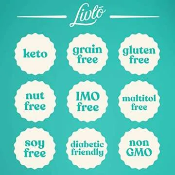 Livlo Keto Brownie Baking Mix - Just 1g Net Carb - Sugar & Gluten Free Keto Desserts, Sweets & Treats - Low Carb, Nut Free, Diabetic Friendly Snack - Fast, Delicious and Easy to Make - 12 servings