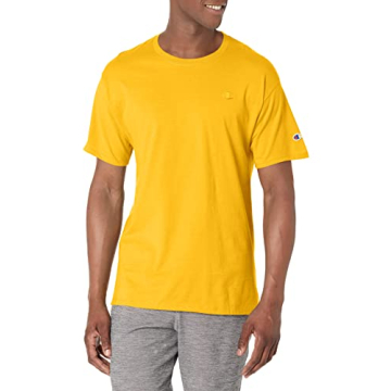 Champion Men's Classic T-Shirt - Comfortable Everyday Tee in Team Gold, Large