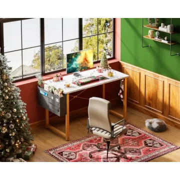 ODK White Marble Desk for Small Spaces - Stylish & Practical