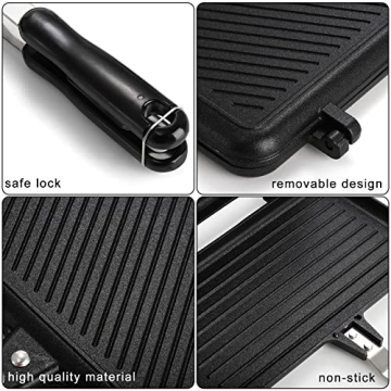 SOUJOY Sandwich Maker Non-stick Panini Grill Ideal for Kitchen