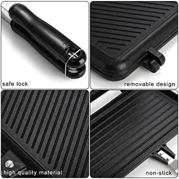 SOUJOY Sandwich Maker Non-stick Panini Grill Ideal for Kitchen