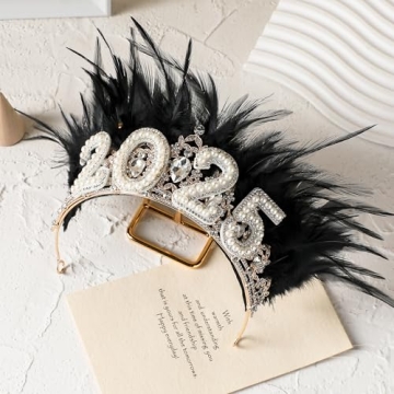 PartyforU 2025 New Year Crown - Sparkly Tiara for Celebrations