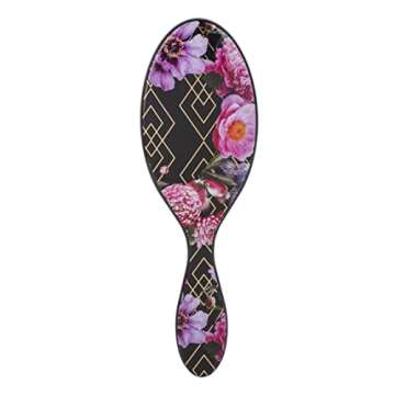Wet Brush Revelation Original Detangler Brush - Dark Floral - All Hair Types - Ultra-Soft IntelliFle...