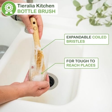 Buy Tieralia Eco-Friendly Bamboo Dish Brush Set Now