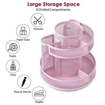 Cute Spinning Desk Organizer for Efficient Office Solutions