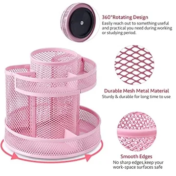 Cute Spinning Desk Organizer for Efficient Office Solutions
