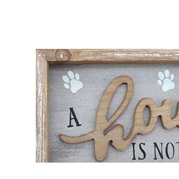 Parisloft Rustic Wooden Dog Sign for Pet Lovers