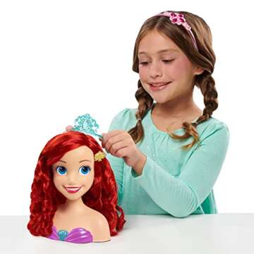 Disney Princess Ariel Styling Head, 18-pieces, Pretend Play, Kids Toys for Ages 3 Up by Just Play