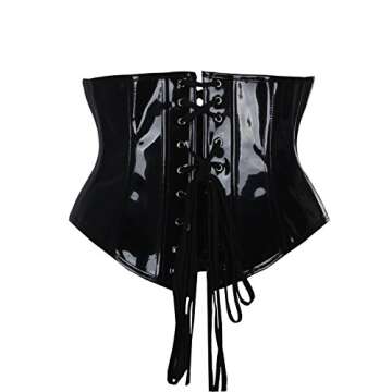 SAYFUT Shiny PVC Gothic Corset for Hourglass Shape
