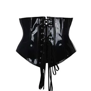 SAYFUT Shiny PVC Gothic Corset for Hourglass Shape