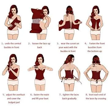 SAYFUT Shiny PVC Gothic Corset for Hourglass Shape