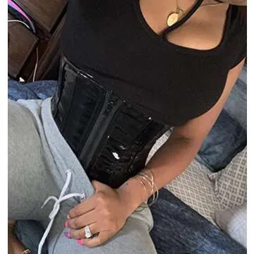 SAYFUT Shiny PVC Gothic Corset for Hourglass Shape