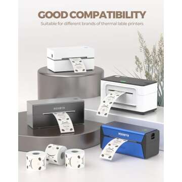 MUNBYN Cute Panda Thermal Labels - 200 Stickers Roll