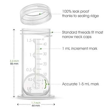 Maymom 1.5 Oz Breastmilk Storage Containers - 4 Pack